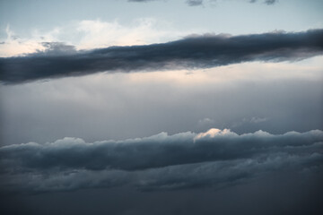 Dramatic clouds formations a few minutes after a summer storm