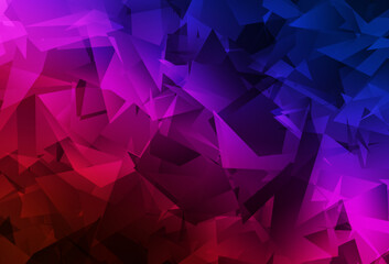 Fototapeta premium Dark Blue, Red vector polygon abstract background.
