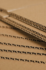 
Corrugated cardboard sheets are one by one, they are prepared for the production of cardboard boxes.
