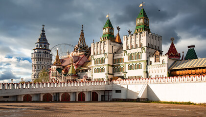 Fototapeta na wymiar Izmailovo Kremlin in Moscow old town, Russia