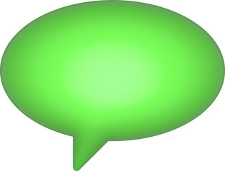 3d rendering chat bubble icon. Illustration with shadow isolated on white.