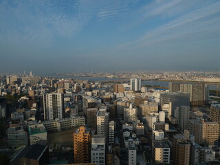 高層ホテルから大阪の景色