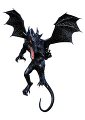 Fototapeta premium 3D Rendering Fairy Tale Dragon on White