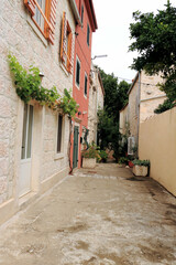 Fototapeta premium street in Orebic, peninsula Peljesac, Croatia