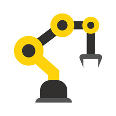 Industrial Machinery Icon. Industrial machine arm. Vector.
