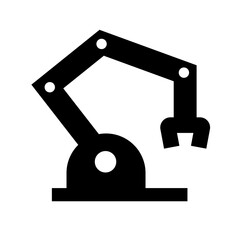 Industrial machine silhouette icon. Vector.