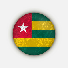 Country Togo. Togo flag. Vector illustration.