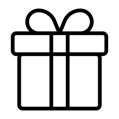 Gift Box line icon on white background