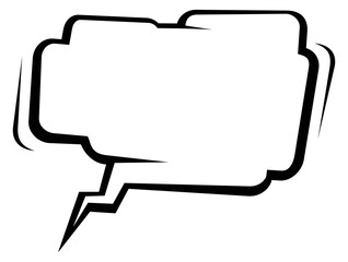 Naklejka premium Text frame template. Blank message comic bubble