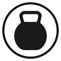 Kettlebell icon. Weight lifting symbol. Gym sign