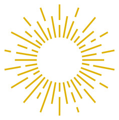 Yellow sun shine. Vintage round sunbeam frrame