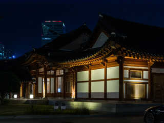 Fototapeta na wymiar The skyline and architecture in songdo, South Korea