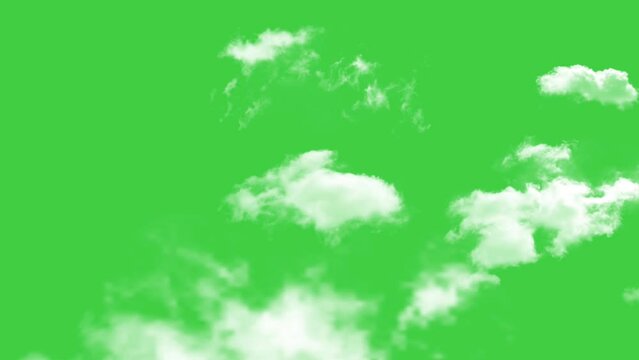 flying clouds green screen
