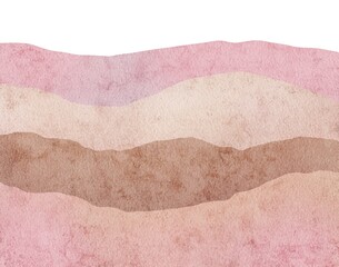 watercolor abstract watercolor background with mountain hills , layered color pastel stripes