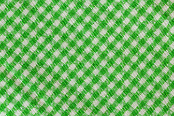 green checkered tablecloth