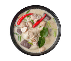 thaifood spicy chicken curry in coconut milk on transparent png