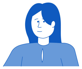 Woman face portrait. Generic app profile picture