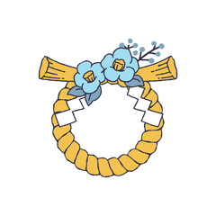 シンプルなしめ縄のイラスト