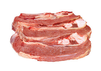 Raw briskets isolated on white