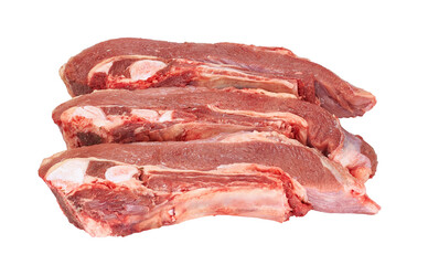 Raw briskets isolated on white