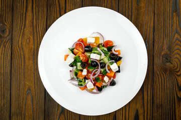 a delicious salad prepared in the restaurant by the chef
