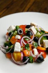 a delicious salad prepared in the restaurant by the chef
