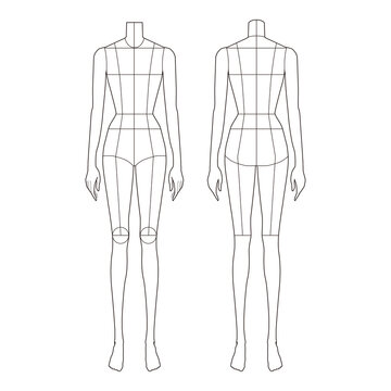 Female Body Templates Stock Illustration - Download Image Now