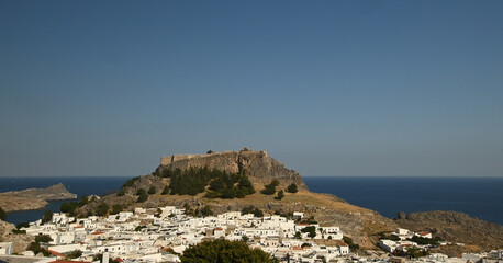 Fototapeta na wymiar Beautiful view of Lindos, Rhodes, Greece
