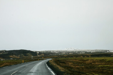 Fototapeta premium Road 1 in Iceland by wintertime 3
