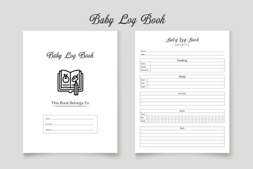 Baby kdp interior log book design