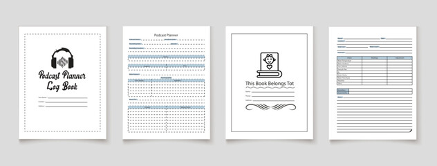Kdp interior log book planner template
