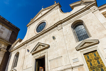 Fototapeta na wymiar Roma chiesa di Santa Maria del Popolo, Piazza del Popolo