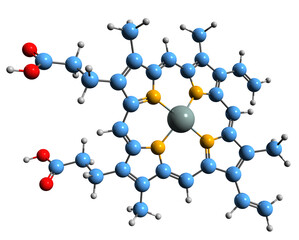  3D image of Heme B skeletal formula - molecular chemical structure of protoheme IX isolated on white background
- 547174934