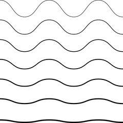 Abstract flow lines  . Fluid wavy shape .Striped linear pattern . Vector illustration