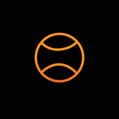Tennis ball icon, sport equipment