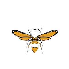 Bee heart logo design
