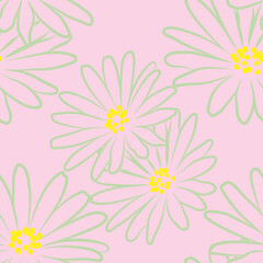 Fototapeta na wymiar Seamless fabric of floral Line Pattern Vector, like ornament vector. Suit for package design, wallpaper, fashion print.