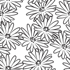 Seamless fabric of  floral Line Pattern Vector, like ornament vector. Suit for package design, wallpaper, fashion print.