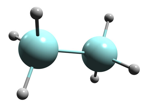  3D image of Disilane skeletal formula - molecular chemical structure of  local anesthesia isolated on white background
