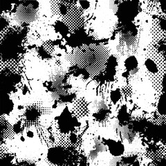 Vector Geometric Seamless Pattern . Abstract wallpaper with grunge shapes.