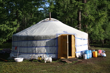 The beauty of a nomadic life by Khuvsgul lakeside, Khuvsgul region, Mongolia. The local children experience their nomadic life with the livestock in steppes as well as in deserts. 