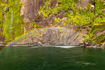 Rainbow in Milford Sound