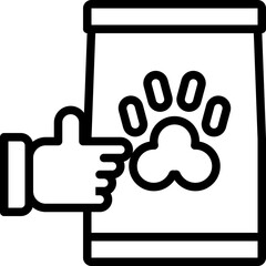 dog food line style icon