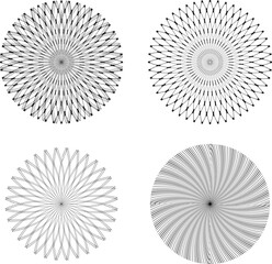 Lines in Circle Form . Spiral Vector Illustration .Technology round Logo . Design element . Abstract Geometric shape .