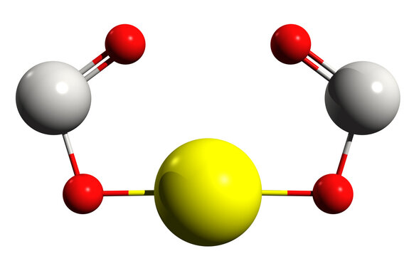  3D image of Calcium aluminate skeletal formula - molecular chemical structure of  Е598 isolated on white background
