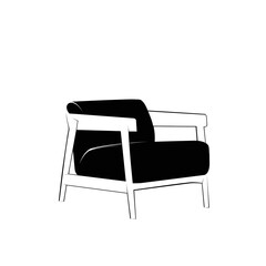 Chair furniture and interior logo