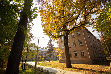 house in autumn