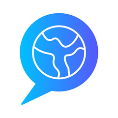 Obraz premium earth gradient icon