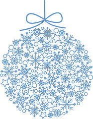 Christmas and New Year vector template. layout for card, poster or web with snowflakes