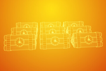 Dynamite Bomb with Countdown Clock